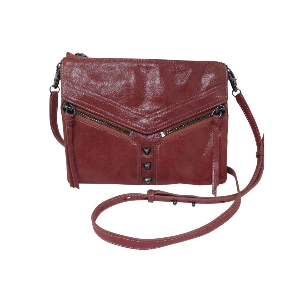 Botkier Trigger Maroon Red Leather Crossbody Bag Purse